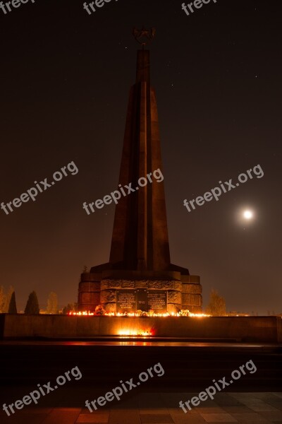 Cemetery Military Candles Night Dark