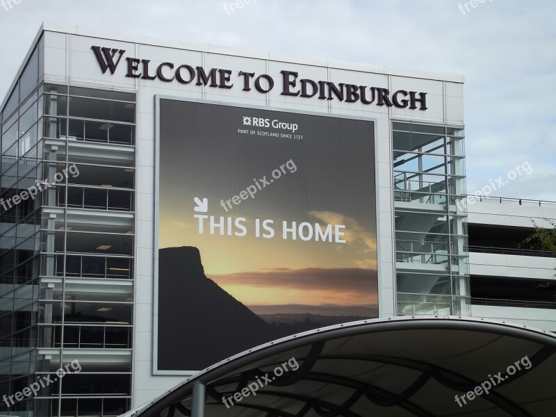 Edinburgh Airport Arrival Wellcome Advertising