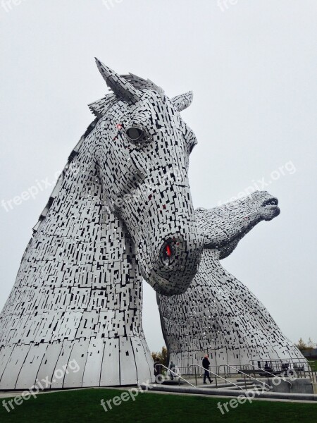 Kelpies Helix Falkirk Horse-head Sculptures River Carron