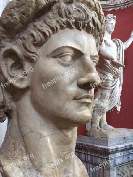 Vaticano Busto Sculpture Male Face