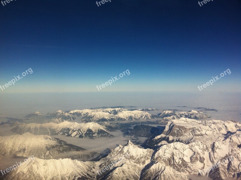 Austria Airplane Sky Mountains Earth