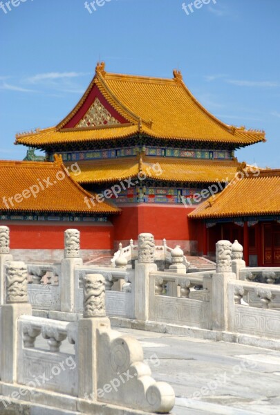 Roof China Dragon Forbidden City Architecture