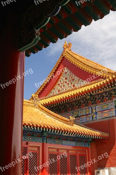 Roof China Dragon Forbidden City Architecture