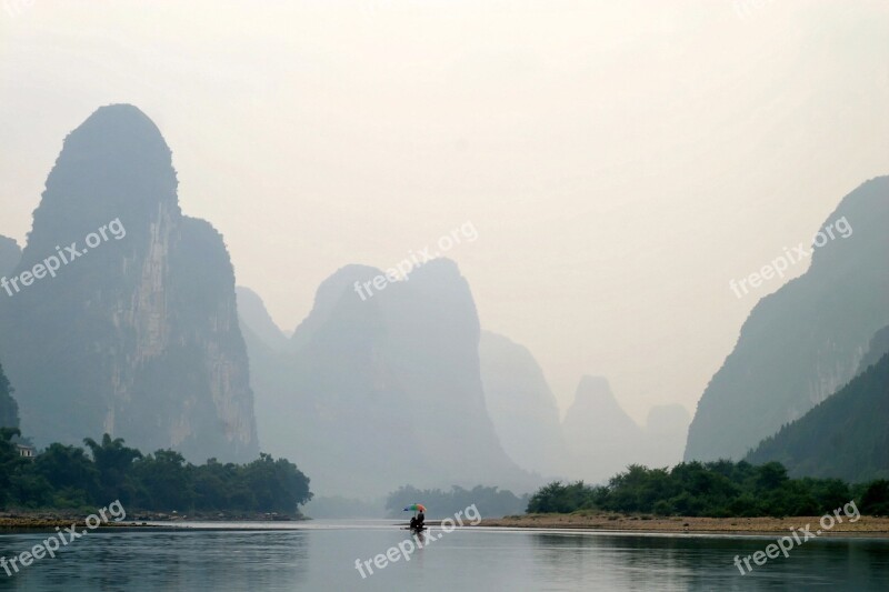 Gulin Mountains Water Landscape Lake