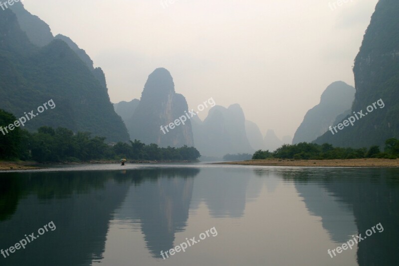 Gulin Mountains Water Landscape Lake