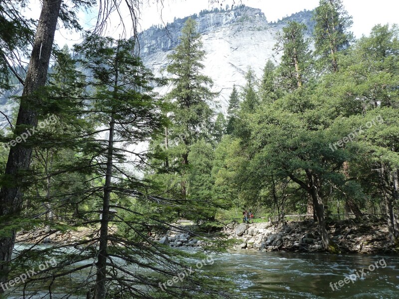 Yosemite Mountains Woods Roadtrip Nature