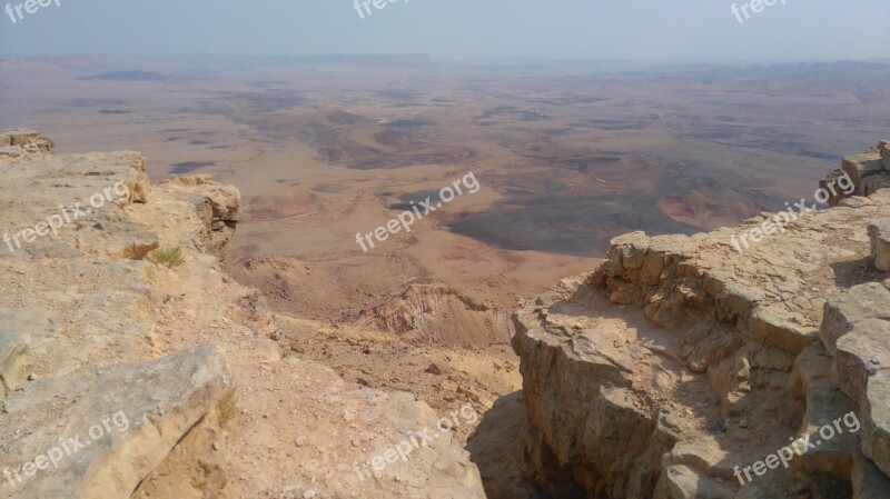 Desert Israel Ramon Crater Mitzpe Ramon Rock