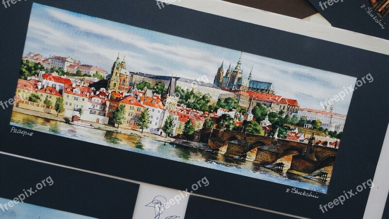 Prague Bridge Czech Republic City River