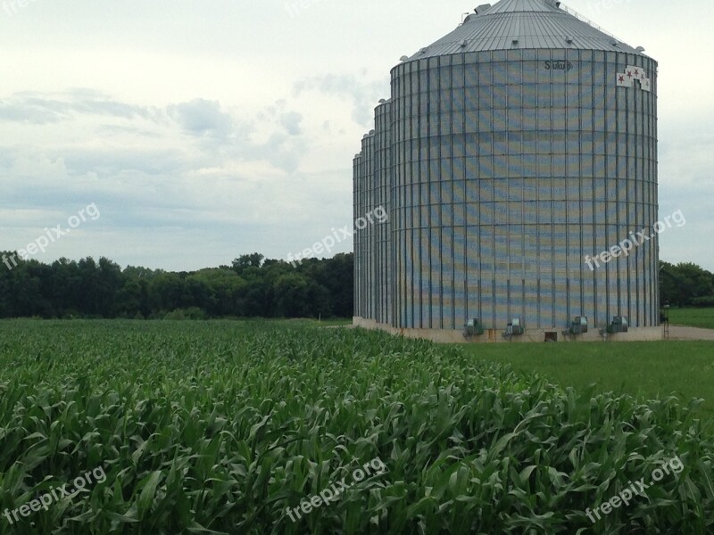 Grain Bin Iowa Bin Grain Agriculture