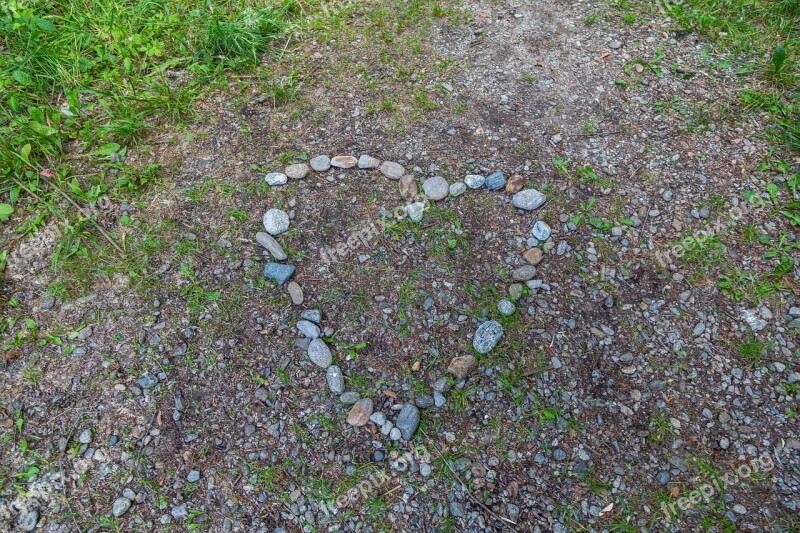 Country Style Stones Heart Art Free Photos