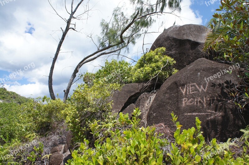 Rock Landscape Seychelles Rocky Landscape Nature