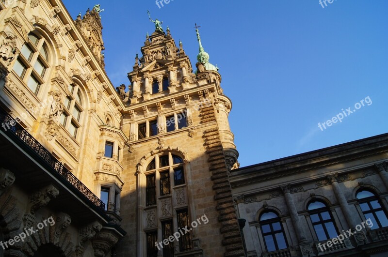 Hamburg Town Hall Courtyard Building Free Photos