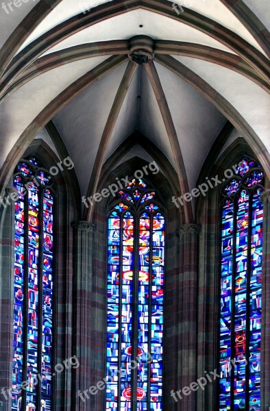 Window Church Colorful Leaded Glass Stained Glass