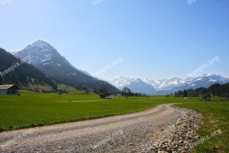 Allgäu Bavaria Alpine Mountains Panorama