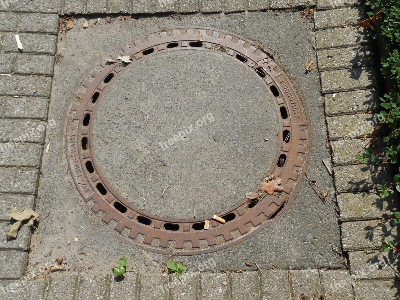 Sewer Manhole Cover Sewer Grates Free Photos