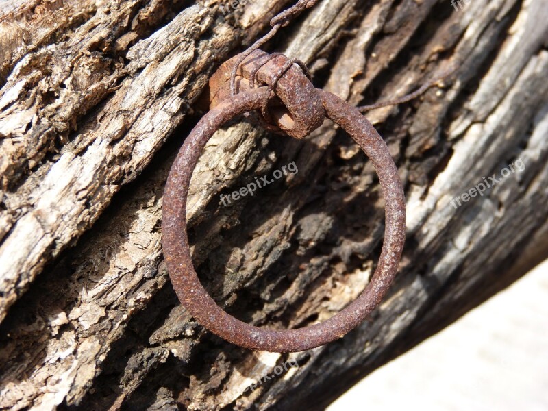 Ring Biga Wood Iron Old