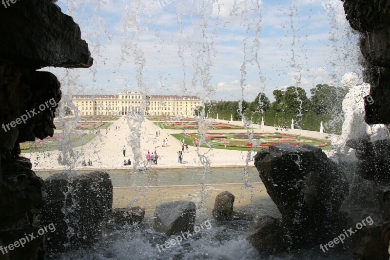 Schönbrunn Palace Park Waterfall Free Photos