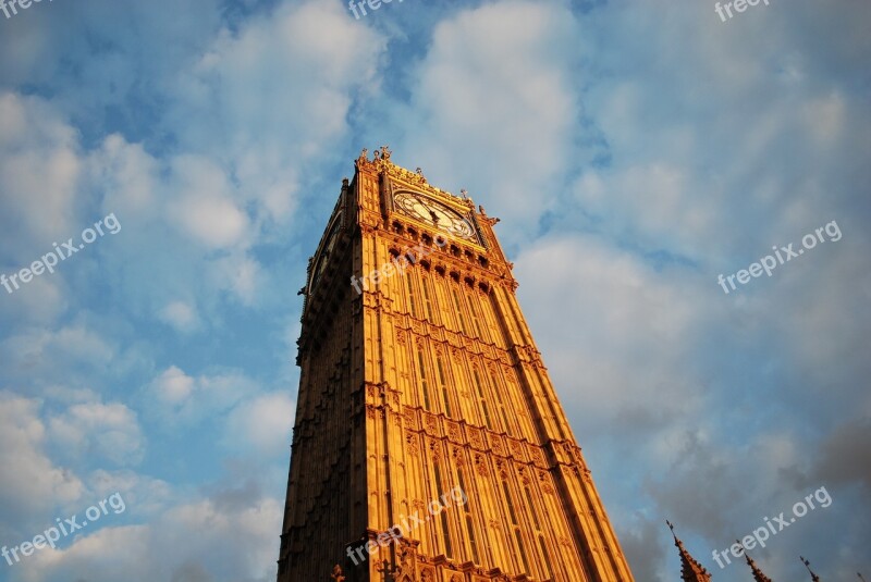 Big Ben Close Up Landmark London England