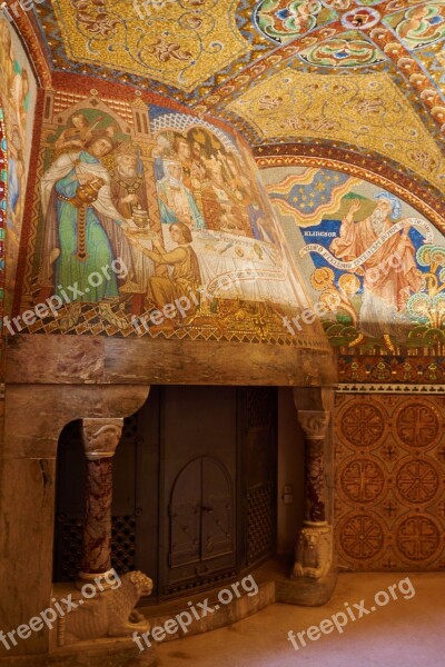 Wartburg Castle Mosaic Fireplace Artwork Free Photos