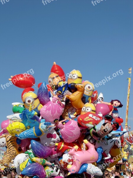 Balloons Ballons Colorful Year Market Fair