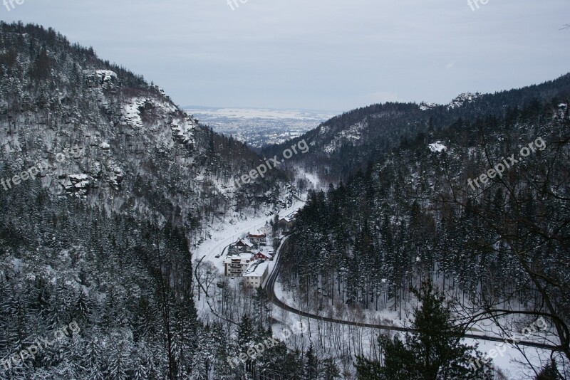 Zittau Mountains Zittau Mountains Oybin Snow