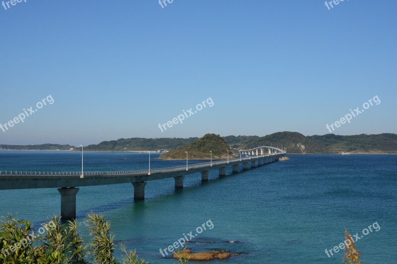 Japan Yamaguchi Tsunoshima Island Sea Bridge