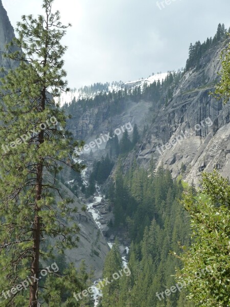 Yosemite Mountains Woods Roadtrip Nature