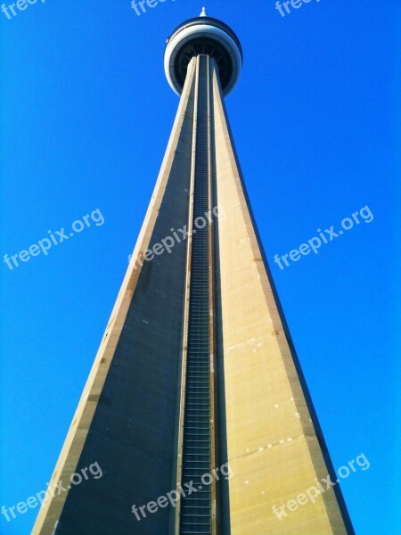 Cn Tower Toronto Blue Canada Free Photos