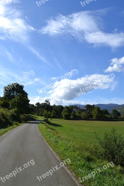 Countryside Blue Sky Clouds Landscape Pastoral