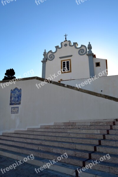 Church Chapel Stairs Mediterranean Portugal