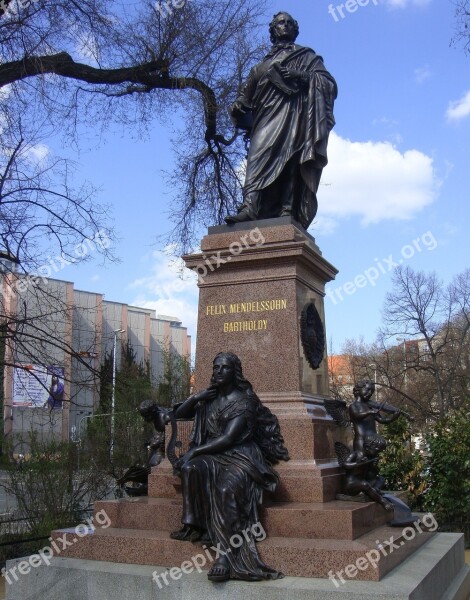 Mendelssohn Monument Mendelssohn Monument Leipzig Bronze Statue