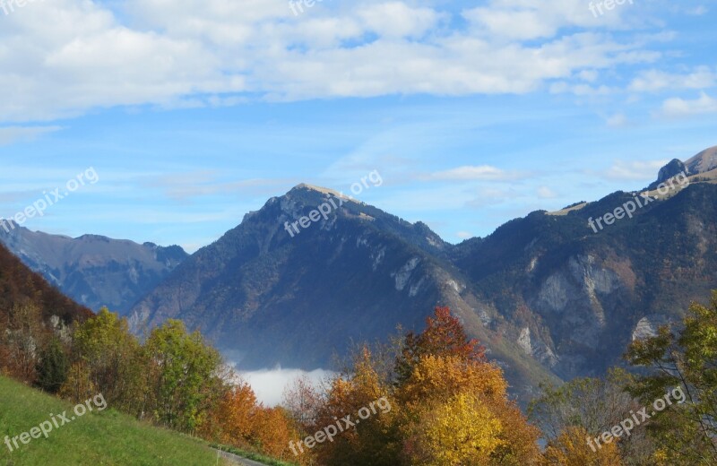 Mountain Landscape Foliage Autumn Landscape Free Photos