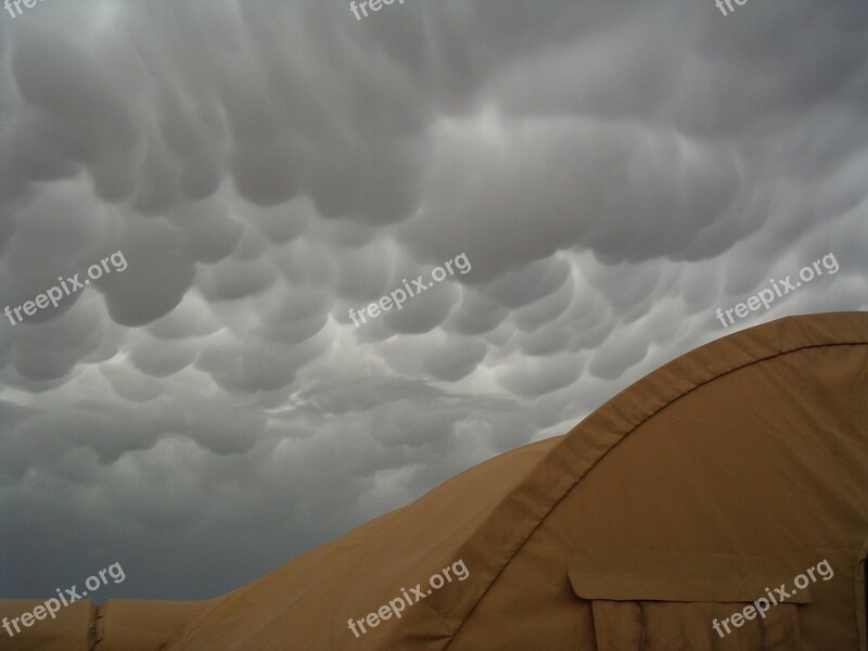 Mammatus Clouds Mammatocumulus Sky Weather Sunset