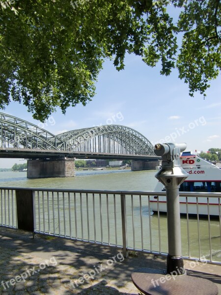 Cologne Bridge Rhine Hohenzollern Bridge Dom