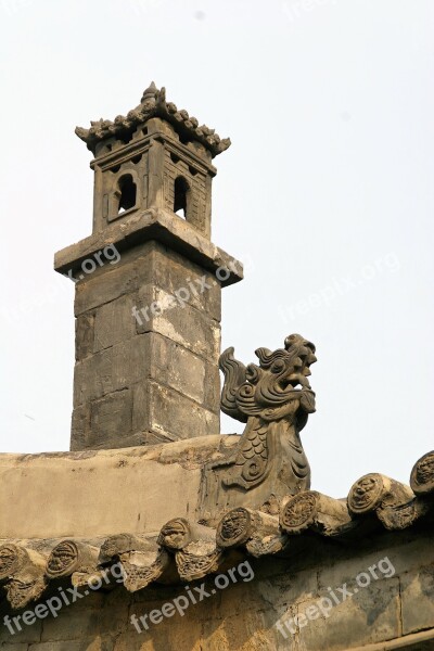 Roof China Dragon Forbidden City Architecture