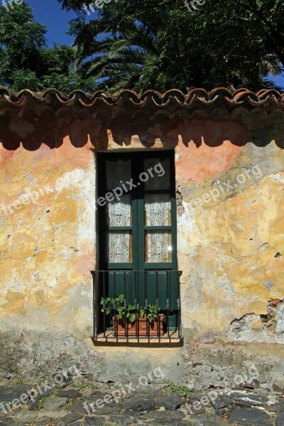 Uruguay Colonia Street Window Town