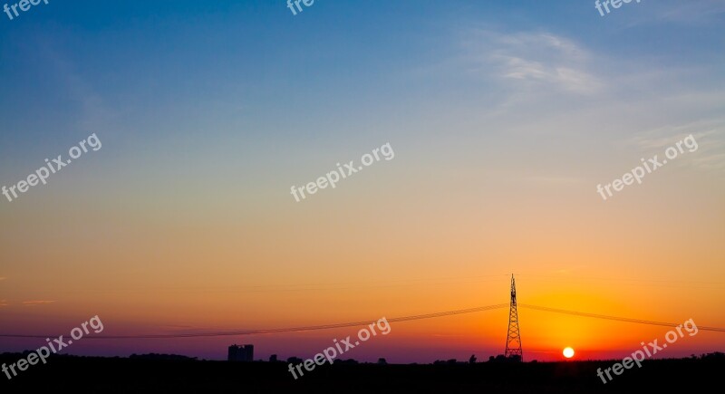 Sunset Sky Sun Nature Sunrise