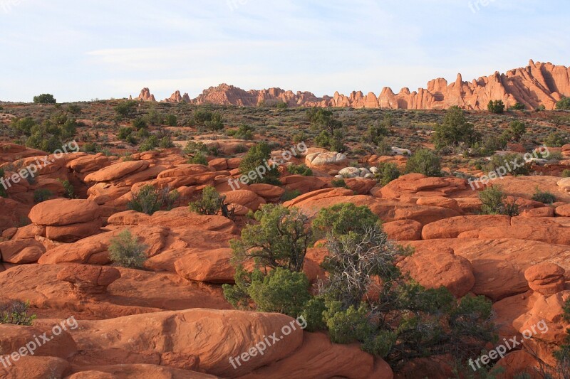 Arches National Park Rocks Desert Utah National