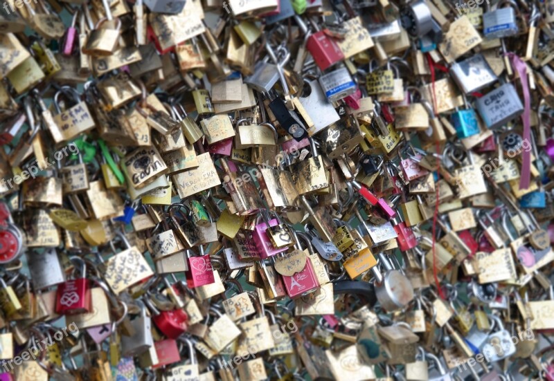 Lock Love Padlock Group Together