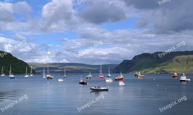 Isle Of Skye Scotland Both Sky Clouds