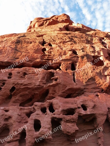 Red Rocks Red Sandstone Erosion Texture Priorat Free Photos