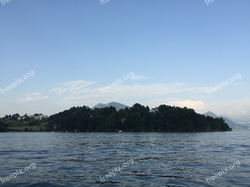 Peninsula Lake Water Sky Lake Lucerne Region