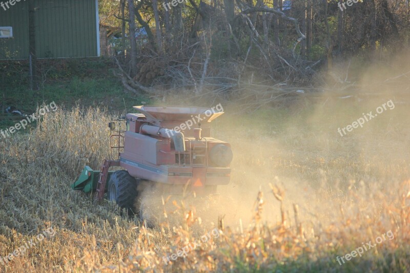 Corn Corn Picker Agriculture Harvest Autumn