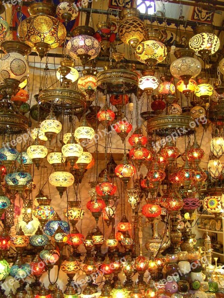 Istanbul Lamps Grand Bazaar Free Photos