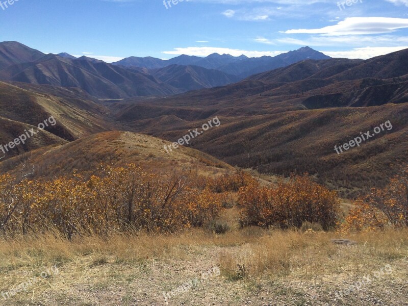 Fall Mountains Utah Autumn Nature Landscape