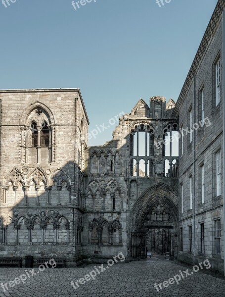 Holyrood Palace Cathedral Cathedral Holyrood Palace Edinburgh Scotland