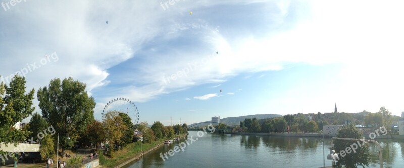 Wasen Stuttgart Ferris Wheel River Neckar