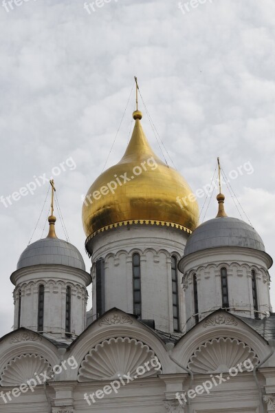 Church Golden Dome Russia Moscow