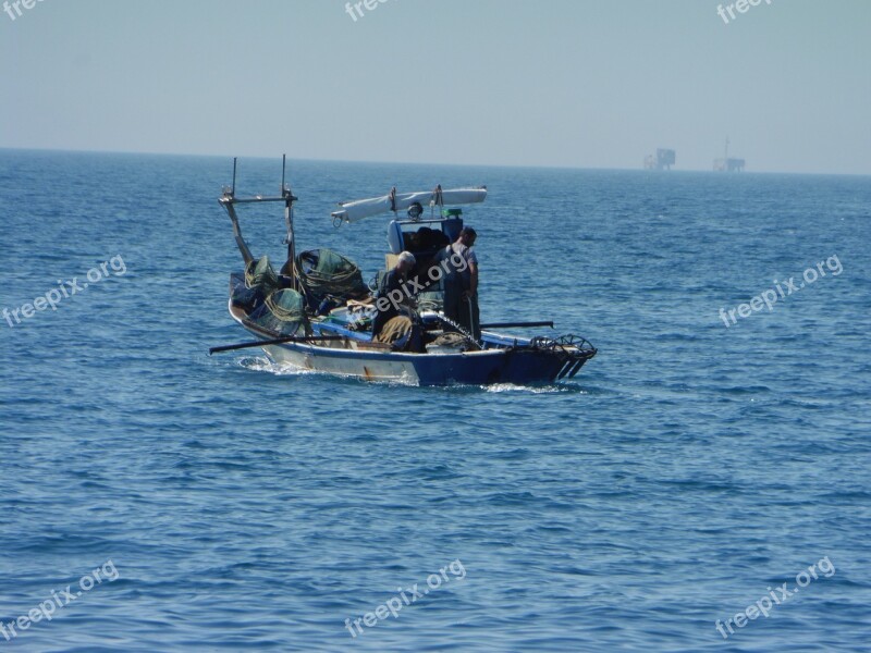 Fisherman Sea Fishing Fishing Boat Water