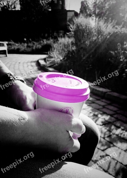 Coffee Pink Ribbon Breast Cancer Coffee Break Free Photos